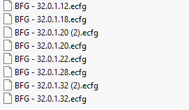 BFG ecfg files